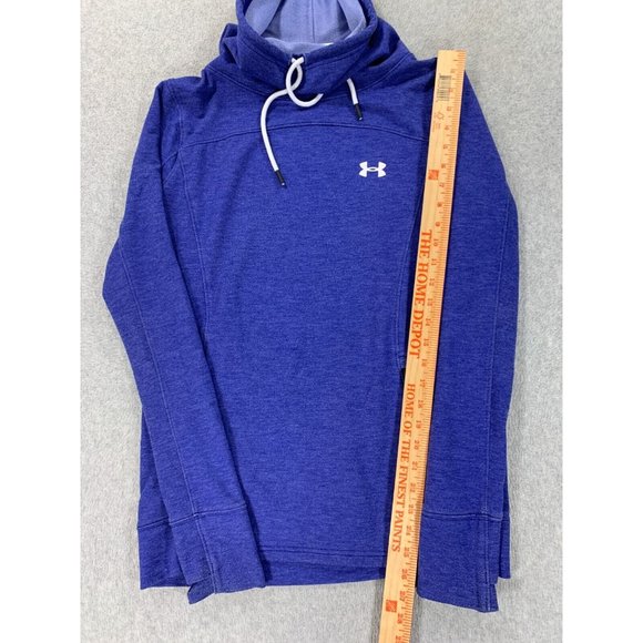 Under Armour Loose Fit Cowl Neck Pullover Sweatshirt‎ (Women's Medium) Blue - Picture 4 of 11